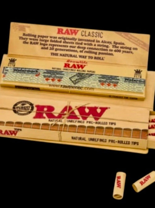 Cigaretové papírky Raw Connoisseur king size + předrolované filtry