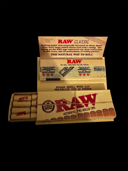 Krátké cigaretové papírky RAW Connoisseur + předrolované filtry