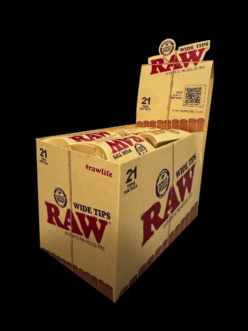 RAW Wide Tips – předbalené filtry (21ks)